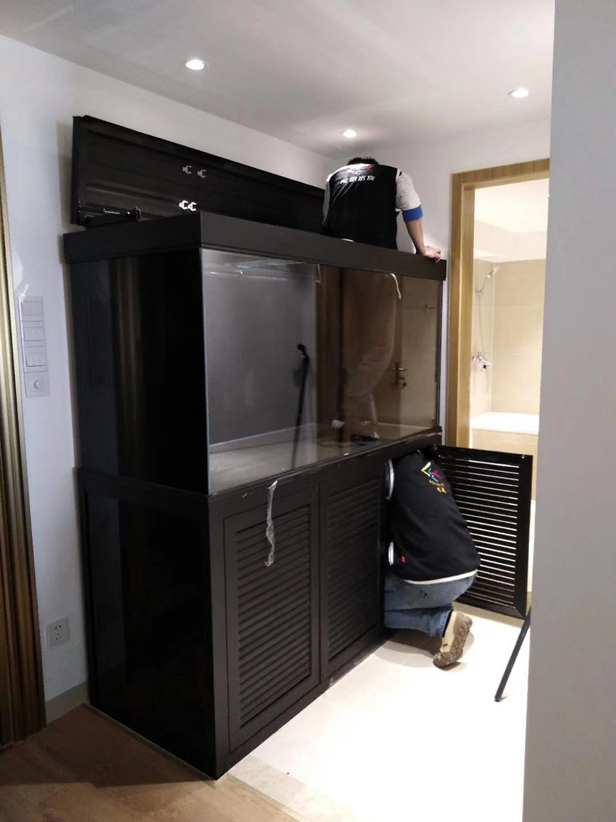 家庭魚缸定做案例——龍威水族